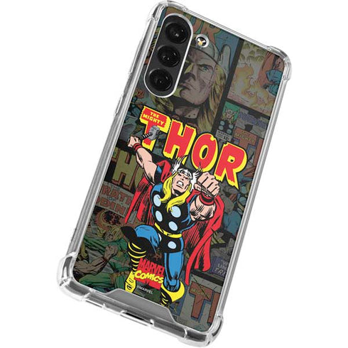 Marvel Classic Comics The Mighty Thor Vintage Galaxy S24 FE Clear Case